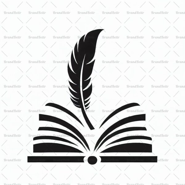 Offenes Buch und Feder